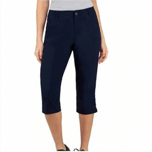 Khombu Capri Pants Comfort Stretch Waist Zip Security Pocket​